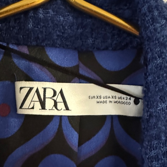 Zara Deep Royal Blue Jacket with Gold Accents - Picture 3 of 11